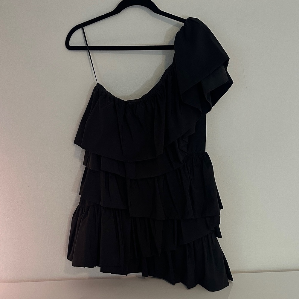 Endless Rose Charcoal One-Shoulder Dress